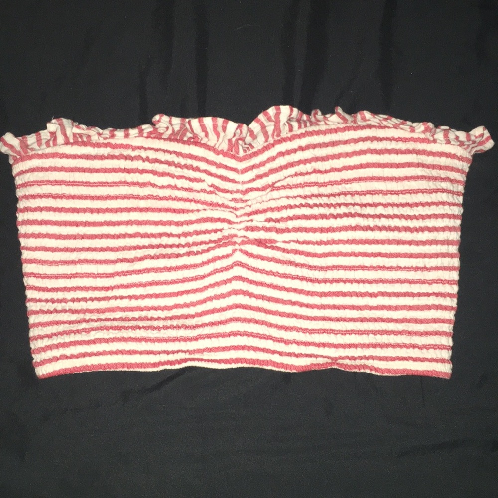 Cute strapless crop top
